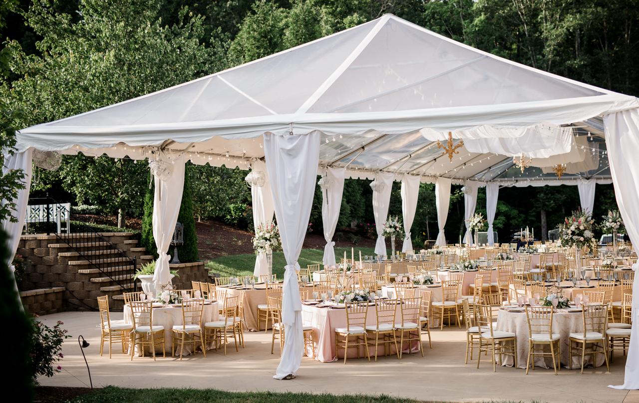 Clear Panel Wedding Tent Garden