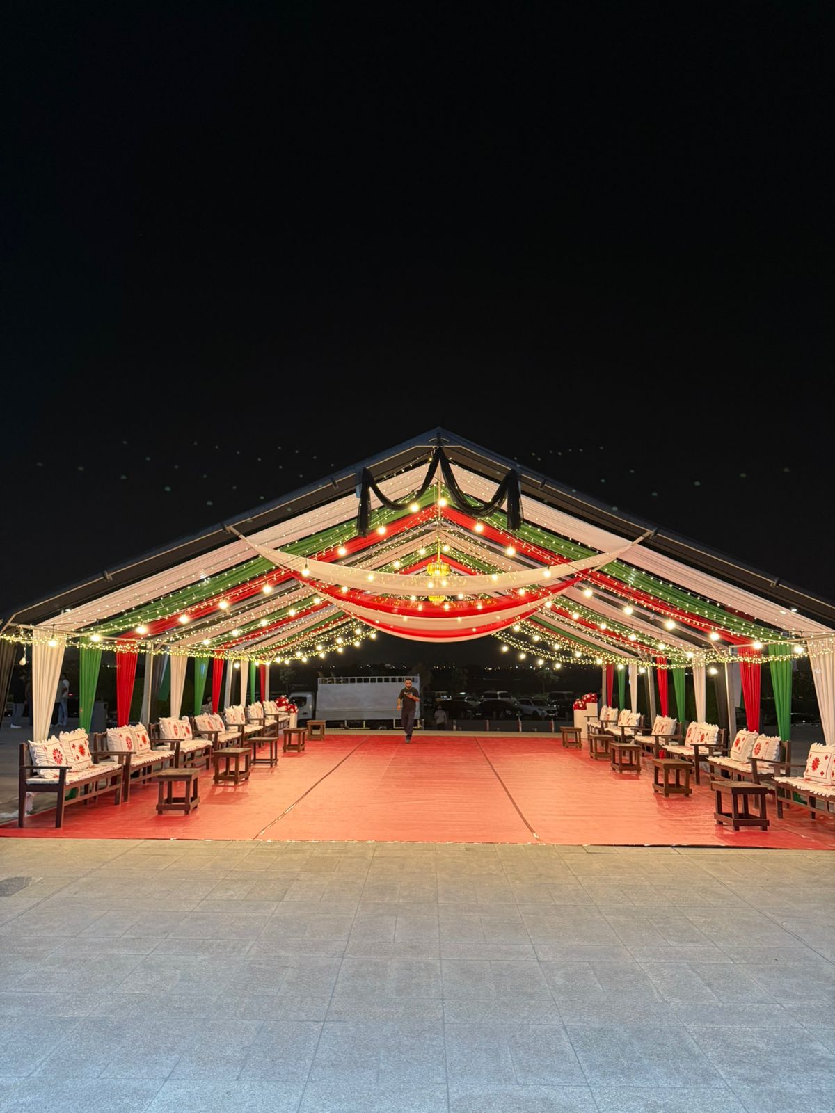 Uae Flag Marquee Night Red Carpet